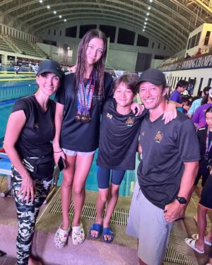 Cindy Sirinya Bishop Instagram - It’s official. We are a swim family.😅🏊🏼‍♀️🏊🏼‍♂️💪🏼

For those of you who know what it’s like, you know what I’m talking about… the long long days, the getting up at the crack of dawn, the going on way too little sleep, the losing our voices from screaming poolside, the never ending drying off, changing into ridiculously expensive carbon fiber racing suits with special gloves and aprons because God forbid you accidentally tear the fabric, the drying off again, the detangling sprays, the finding of lost water bottles, and flip flops and goggles, the elation of getting a PB or a medal, the tears and frustration of not, the sinus infections, ear infections, the stuffy noses, or head bumps from hitting the wall, the checking checking checking & rechecking of times on Splash Me and Meet Mobile, the sheer amount of food and snacks and protein bars and electrolytes and coffee, did I mention coffee? needed to sustain all of us, the power banks to power our phones in order to capture all the VDO clips of every race plus endless doom scrolling on social media in between and for Roblox of course, the pillows and blankets and fold up chairs and sleeping mats and ice chests and trips to 7 eleven, the warm ups and cool downs and EVERYTHING in between. It’s all worth it. Too see those proud smiles and raised thumbs and even the snot and hot tears….. it’s all worth it. ❤️ 

This was Martin’s Cup Swimming Championship 2024. Aiden gots PBs in nearly every event and learned a lot about setting goals and dealing with expectations. He’s really coming along and we are so so proud. 

And Leila took home:

🥇50m breast
🥇200m breast
🥈50m butterfly 
🥈100m breast
🥈400m IM
🥉200m IM
🥉100m butterfly 
🥉200m free
& another 🥇🥈 for team relays

Putting her third overall in 15 year age group (although she just turned 14 less than 3 months ago 😅) A testament to her hard work and dedication. Thank you also to Coach @goddard_james and @wcibswim 💪🏼💪🏼💪🏼 We are all over the moon with her progress so far. 

NEXT STOP: THAILAND NATIONALS BABY!!

#proudmama #swimming #swimmom #SwimDad #leilabeila #aidenrockstar #martinscup2024 #thailandswimming #tsa #wcibswim