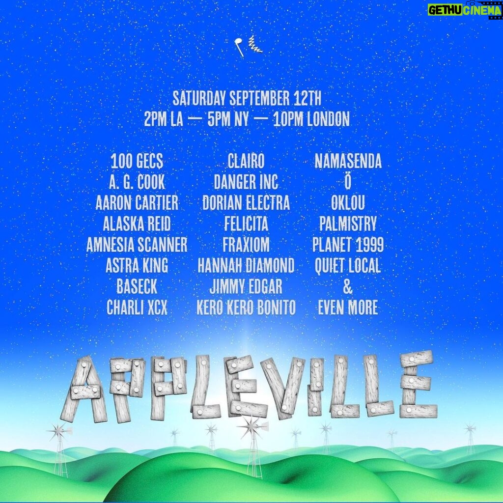 Clairo Instagram - Live set for Appleville 🍏 tickets avail on @pcmus bandcamp - All proceeds going towards @bcaheritage and @mermaidsgender 💙