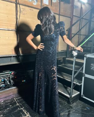 Claudia Winkleman Instagram - I have proposed to this dress. Strictly is on at 645. All love to @sineadmckeefry @debbiedannell @sarah_taylor_country_life