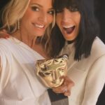 Claudia Winkleman Instagram - WE’RE SO HAPPY. Thank you @bafta for the most amazing night. @tessdaly @sarahjamesface @fitzy_nic @jasongilkison @bbcstudios