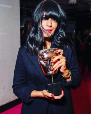Claudia Winkleman Instagram - Thank you @bafta. I’ll never get over it.

And thank you so much @luxury.family.affair for the extraordinary jacket and @Foundrae for lending me the necklace of necklaces.

Night night xx