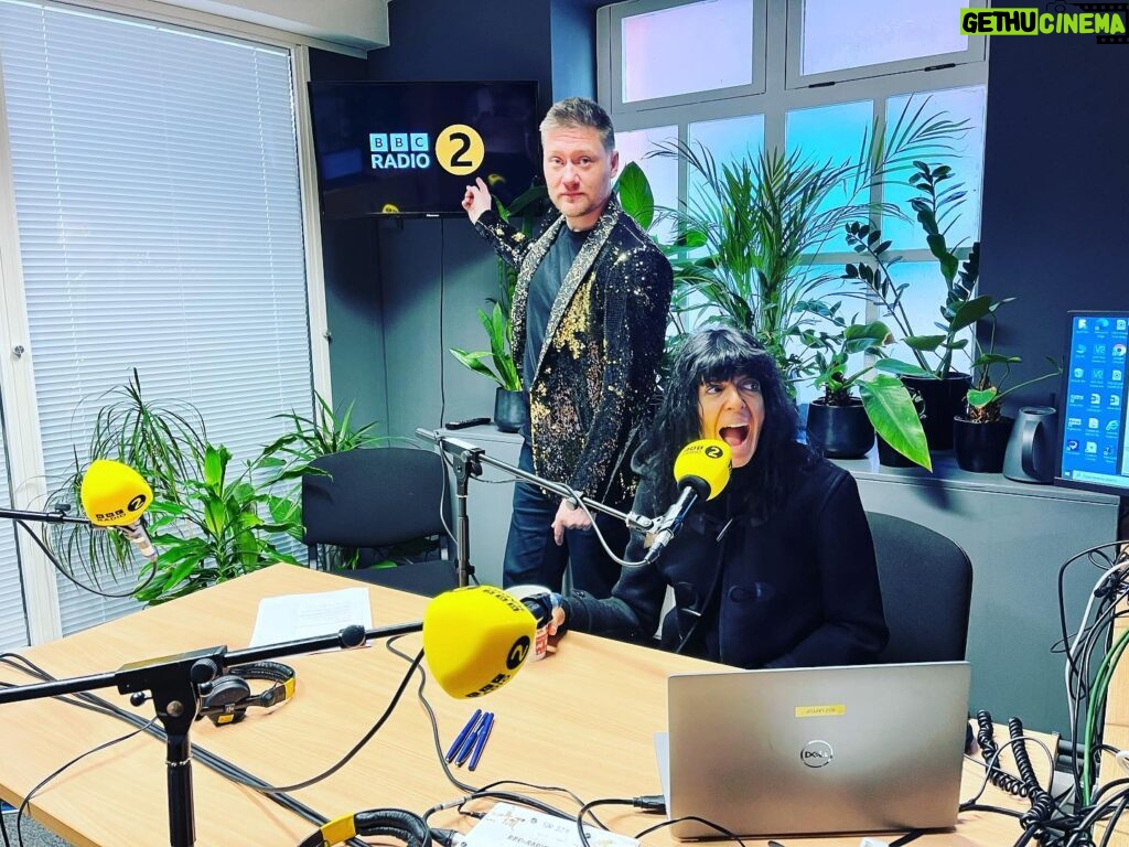 Claudia Winkleman Instagram - Radio 2 show is live from Blackpool. Text us 88291 with your stories about this magnificent town please. @geoffjein wins the outfit award hands down xx