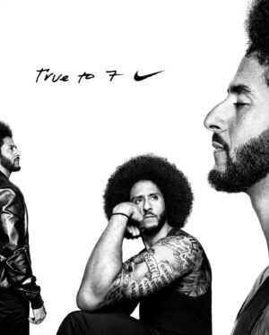Colin Kaepernick Instagram - Inspired by the voice of the athlete, Colin Kaepernick x Nike Air Force 1 celebrates those who are #trueto7.  Available tomorrow at select Nike stores, retailers and SNKRS. Link in bio.