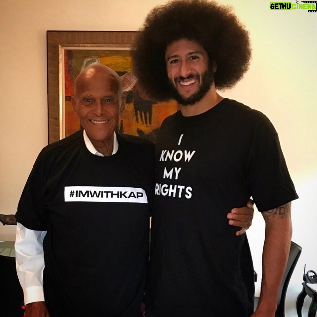 Colin Kaepernick Instagram - Thank you, Mr. B, for all of your years of mentorship, guidance, and lifetime of activism fighting for a better future for all of us. You will be missed by many, but your memory and impact live on. I’m eternally grateful for our time together. Rest in Power. “Movements don't die, because struggle doesn't die.” - Mr. Harry Belafonte