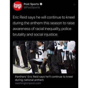 Colin Kaepernick Instagram - Unwavering. Unrelenting. Unflinching. Unapologetic. Love you Brother! ✊🏾 @e_reid35