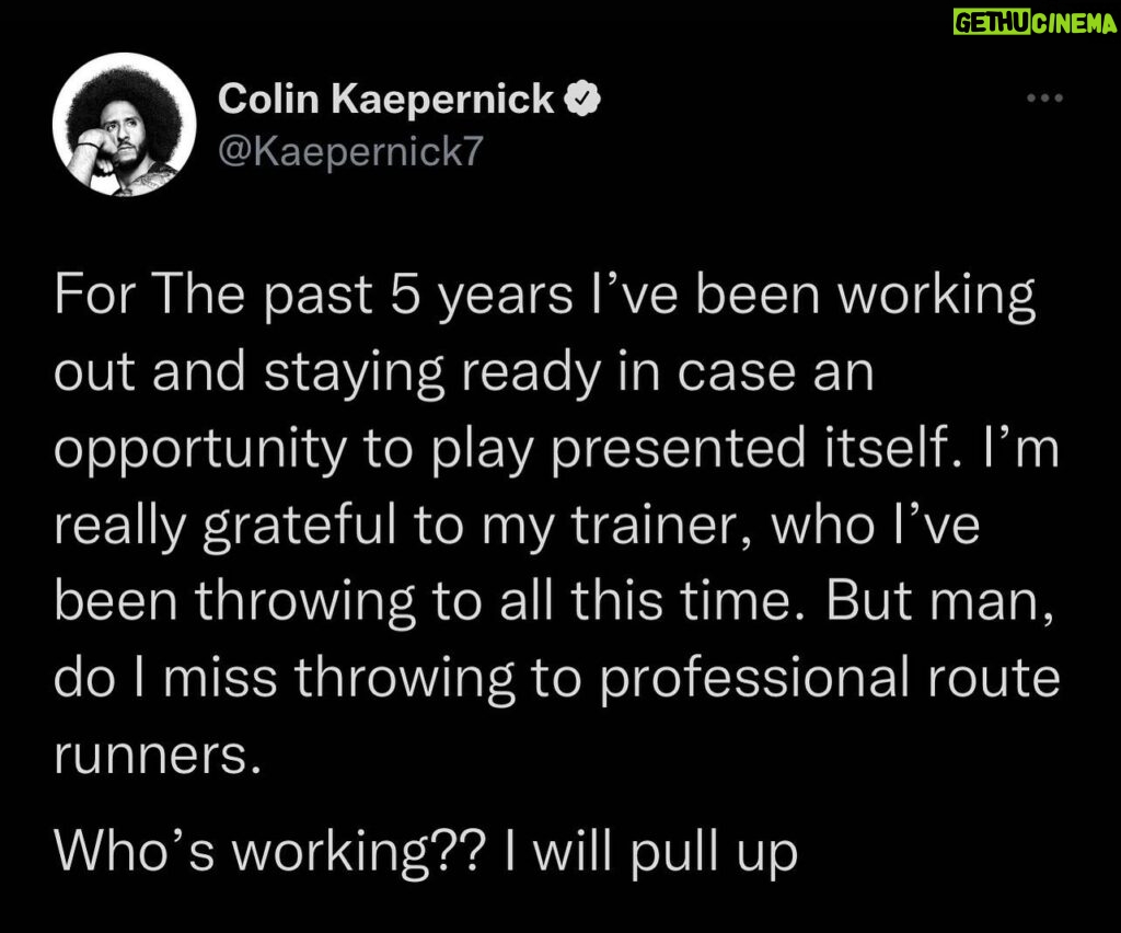 Colin Kaepernick Instagram -