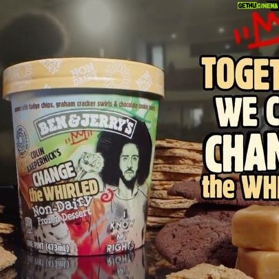 Colin Kaepernick Instagram - Ready to Change The Whirled? Join us in finding joy on the journey to justice! We've teamed up w @BenAndJerrys to dismantle systems of oppression & create futures rooted in care & community. 100% of my proceeds will go to @yourrightscamp w matching support from Ben & Jerry's.