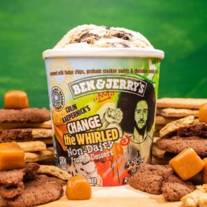 Colin Kaepernick Instagram - I’ve teamed up with @benandjerrys to serve up joy on the journey to justice! 

Today, we're excited to introduce Change the Whirled, a new non-dairy flavor that hits shelves in early-2021! 

100% of my proceeds will go to @yourrightscamp with matching support from Ben & Jerry's.