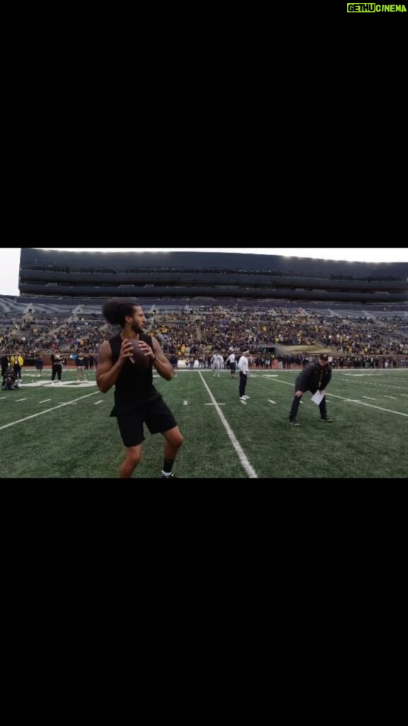 Colin Kaepernick Instagram - A big thank you to @CoachJim4UM, the @WarMichigan student group, @UMichFootball, @UofMichigan staff, the receivers, and fans for hosting me in Ann Arbor this past weekend. I was excited to be named Honorary Captain and to get some throws in at halftime. I look forward to what's next. Appreciate y'all. Link in bio for more.