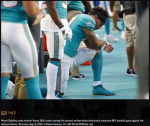 Colin Kaepernick Instagram - My Brother @kstills continues to show his courage, morality, resilience and continues to take a knee!!! Keep going strong Brother!!!✊🏾