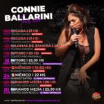 Connie Ballarini Instagram - 📣 Acá todas las fechitas que tengo -por ahora- con mi Unipersonal de Stand Up ! ✔️MAYO Miércoles 8/5- CABA - agotado Miércoles 15/5- CABA - agotado Viernes 17/5 - Lomas - agotado Sábado 18/5- Tigre Agotado- 2da últimas entradas 🇲🇽 Mexico 24/5 - 1era función Agotada, 2da función últimas entradas ✔️JUNIO Sábado 1/6 - Ramos Mejía - últimas entradas 🇨🇴 sábado 8/6- Bogotá -COLOMBIA Viernes 21/6- Resistencia Sábado 22/6- Corrientes Sábado 29/6- Santa Fe ✔️JULIO Viernes 5/7- Quilmes Sábado 6/7- San Justo Viernes 12/7- Bariloche - Agotado/ 2da función a la venta Viernes 26/7- San Fernando Sábado 27/7- Escobar - últimas entradas ✔️AGOSTO Viernes 2/8- San Juan Sábado 3/8- Mendoza Sábado 10/8- Pilar Viernes 24/8- Cordoba - doble función -agotado Viernes 30/8- San Isidro ✔️ SEPTIEMBRE Viernes 6/9- Banfield Sábado 7/9- Morón Sábado 14/9- Rosario Viernes 20/9- Pacheco Sábado 21/9- San Martín ✔️OCTUBRE 🇪🇸10/10- MADRID - AGOTADO 10/10- MADRID- AGOTADO 11/10- BARCELONA- AGOTADO 11/10- BARCELONA- AGOTADO 12/10- BARCELONA- AGOTADO 12/10- BARCELONA - últimas entradas 15/10- VALENCIA- AGOTADO ✔️NOVIEMBRE Sábado 16/11- Montevideo 🎫Fechas de mis funciones y saca tus entradas en mi página www.connieballarini.com.ar Producción @standupargentina
