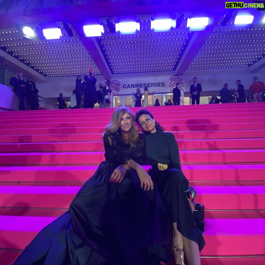 Connie Britton Instagram - Merci to @canneseries and @variety for the incredibly humbling honor of receiving the Variety Icon Award last night! Being on the “pink carpet” in Cannes - those iconic steps, that iconic place! - was pretty much a thrill of a lifetime. And since I still can’t quite fathom “icon” status, it leaves me a lot to live up to and work toward. I am so grateful. And thanks to my BFF (since my first series ever!) @carlagugino for being my Cannes ride or die! 💗