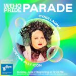 Cyndi Lauper Instagram - Hey WeHo, get ready to show your True Colors! Grammy, Emmy, and Tony Award-winning artist Cyndi Lauper has been named the 2024 WeHo Pride Parade ✨Lifetime Ally✨ Icon! Renowned for her groundbreaking contributions to music, activism, and LGBTQ advocacy, Cyndi Lauper epitomizes the ethos of pride, inclusivity, and resilience. The WeHo Pride Parade will step off at 12:30 PM on Sunday, June 2, 2024. Full of music, dancing, colorful floats, festive marching contingents, and creative flair, the WeHo Pride Parade is free and open to the public, embracing LGBTQ representation, inclusion, and progress. For all the deets, go to wehopride.com!