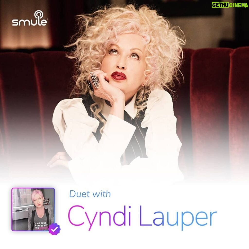 Cyndi Lauper Instagram - Duet me on @smule! 🔁 🌟🎶 This Women’s History Month, let’s raise our voices in celebration of women’s achievements and contributions to music. Join and sing your favorite songs by trailblazing female artists. Together, we honor their legacy and inspire future generations! #WomensHistoryMonth #Smule