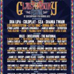 Cyndi Lauper Instagram - I’m playing @glastofest! 👩🏼‍🎤🎶🤘 🔁 @glastofest Here is the first Glastonbury Festival 2024 line-up poster. Many more acts and attractions still to be announced. Tickets for this year’s Festival are sold out, but our prize draw for 20 pairs is raising emergency funds to support people affected by conflict, via link in @glastofest bio Poster: @stanleydonwood
