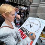 Cynthia Nixon Instagram - I stand with the WGA and visited the NYC picket line today organized by @wgaeast. Without writers there would be no tv or film—they deserve a fair contract now! The picket line is going in front of 888 Broadway until 5:30pm ET! I’ll be sharing the WGA’s upcoming NYC pickets on my Stories too.