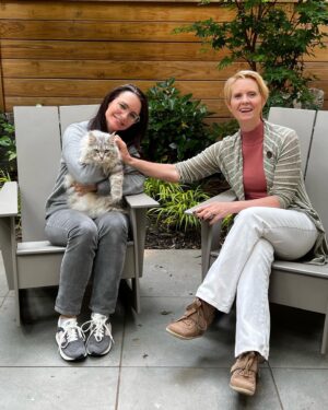 Cynthia Nixon Instagram - Here’s to 25 years of incredible friendship! Thanks for playing hooky with me and Aurora, @IAmKristinDavis. We ❤️ you!