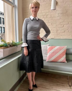Cynthia Nixon Instagram - AJLT S2 Press Tour Looks from uptown to downtown in my favorite city 🏙️🗽 The biggest thanks to @AliciaLombardini (styling), @ItsMatin (makeup) and @RebekahForecast (hair) for your amazing talents and artistry! I’m lucky to work with all of you ❤️❤️❤️