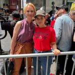 Cynthia Nixon Instagram - Today at @WGAEast’s #RallyAtTheRock to support my writer colleagues who are fighting for a fair and honest contract. As the sign behind the podium said, it’s time to do the WRITE thing! 📝 Swipe to the end for my tribute to some of the greatest (and most apropos) lines of all time! #WGAStrong