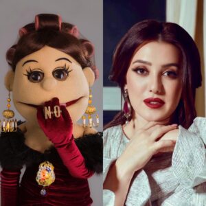 أبلة فاهيتا Instagram - انا وحبيبتي واللي ممكن جداً تكون ضرتي كندوشه الليلة دي الساعة ١١ لايف من #الدوبلكس @kindaalloush