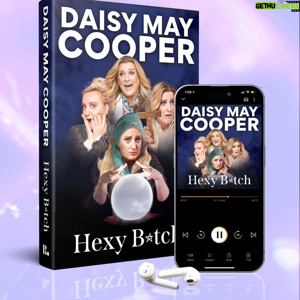 Daisy May Cooper Instagram - What happens if you cross Scooby-Doo, Mystic Meg and some ghost hunting equipment from the dark web… you get a new book from me, that’s bloody what!    Come through a portal to the afterlife in the back room of an Oxfordshire pub, turn left at the pagan swingers, and meet me by the pet psychics. It’s going to get hexy, bitches.    Hexy B*tch, will be released this October (just in time for Halloween) and is available to pre-order NOW: https://linktr.ee/daisymaycooperbook