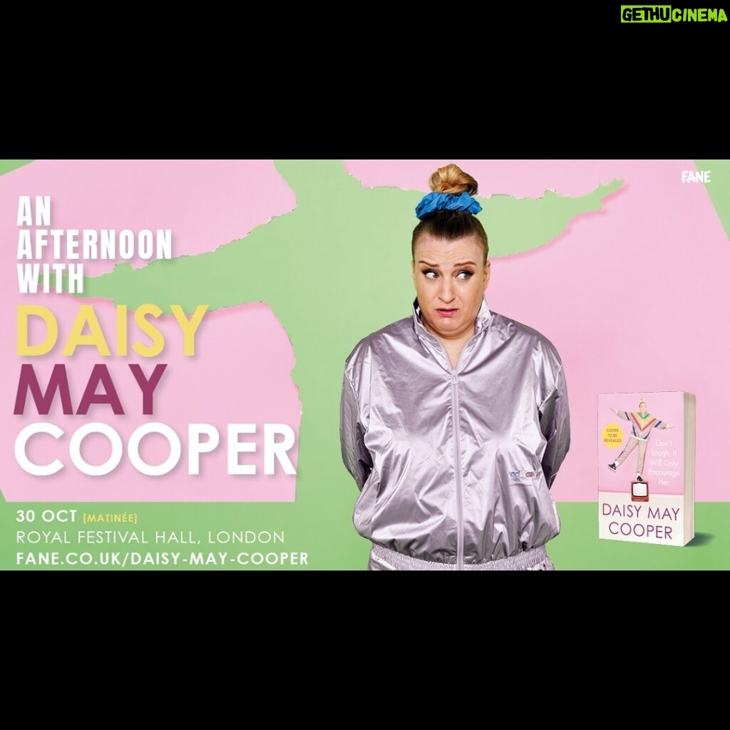 Daisy May Cooper Instagram - BOOK NOW! LIMITED TICKETS To all me gorgeous Slags. For me book Promo I'm doing a ticketed event at the royal festival hall were I'm basically going to be chatting bollocks. I know these Q&A events can be mind numbingly boring with someone wanking off by answering questions about themselves, so fuck it.. let's make this like a massive sleepover where we chat bollocks, laugh our tits off and drink. My publishers don't know this yet but I'm setting a few rules for this QandA... I'm going to be on stage in a bed, with my p.js on and no bra and drinking cheap Chardonnay. DRESS CODE: wear your best pajamas and dressing gowns and slippers. And bring a pic of your ex so we can slag em off in true sleepover fashion. And fuck it, bring a face pack if you want, I'm gonna be wearing one LINK IN BIO!