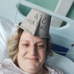 Daisy May Cooper Instagram – Eurgh, worst couple of days. Been in hospital with bloody kidney stones 😫. The nurses have made me my own hat to cheer me up. Absolute bloody beauts 😇 😍 💖