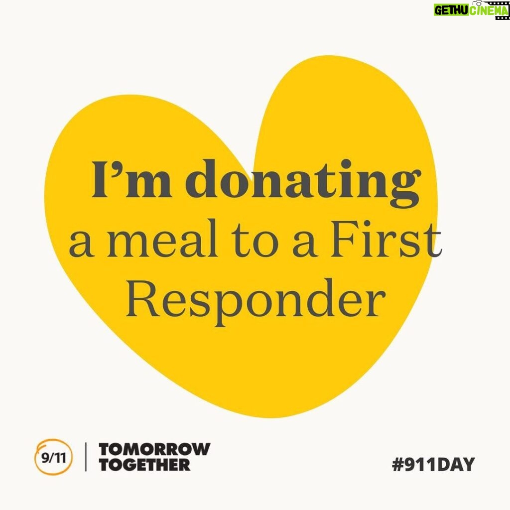 Dakota Fanning Instagram - Today, @911day and @WCKitchen are delivering more than 35,000 meals from local restaurants to firefighters, EMTs, paramedics, and healthcare workers on the front line. You can sponsor a meal at 911day.org/feed-first-responder for this year’s @911day of Service. #911day #NeverForget