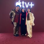 Dalila Bela Instagram - Had a lovely time yesterday at the #acapulcotv premier, and the @appletv @imagenfound Latinx Celebration!!!!! Thank you so much for having us!!!! And thank you so much @thisisbabe for the awesome hair, and @ilene.gama for the amazing makeup!!! And shoutout to @mrenriquemelendez for @raphaelalejandro22’s fantastic outfit!!!
