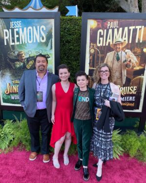 Dalila Bela Instagram - I had so much fun at the #junglecruise premier!!! The movie was stunning, and I can’t wait for you all to see it on July 30th!!! My youngest brother, @raphaelalejandro22, plays “Zaqueu” alongside @therock, #emilyblunt, #paulgiamatti, @jackwhitehall, @edgarramirez25, and #jesseplemons!!! 

Here are some BTS and red carpet pictures from the premier!!

Thank you @_dreadiaz_ for the gorgeous makeup!!
Thank you @thisisbabe for the beautiful hairstyle!!!
