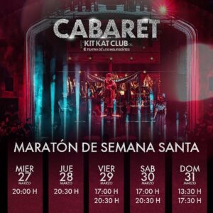 Daniela Romo Instagram - 🙌🏻✨ Esto es Berlín, únete al CABARET desde hoy a las 20:00 hrs 🎶

Maratón de Semana Santa:

Miércoles, 27 de marzo: 20:00 hrs
Jueves, 28 de marzo: 20:30 hrs
Viernes, 29 de marzo: 17:00 hrs y 20:30 hrs
Sábado, 30 de marzo: 17:00 hrs y 20:30 hrs
Domingo, 31 de marzo: 13:30 hrs y 17:30 hrs

Boletos en la taquilla del @teatroinsurgentes y en Ticketmaster 🎟️✨

#DanielaRomo #CabaretMéxico #IlseSalas #IreneAzuela #TeatrodelosInsurgentes #TinaGalindo #Producción #Teatro #México #Cabaret #cdmx