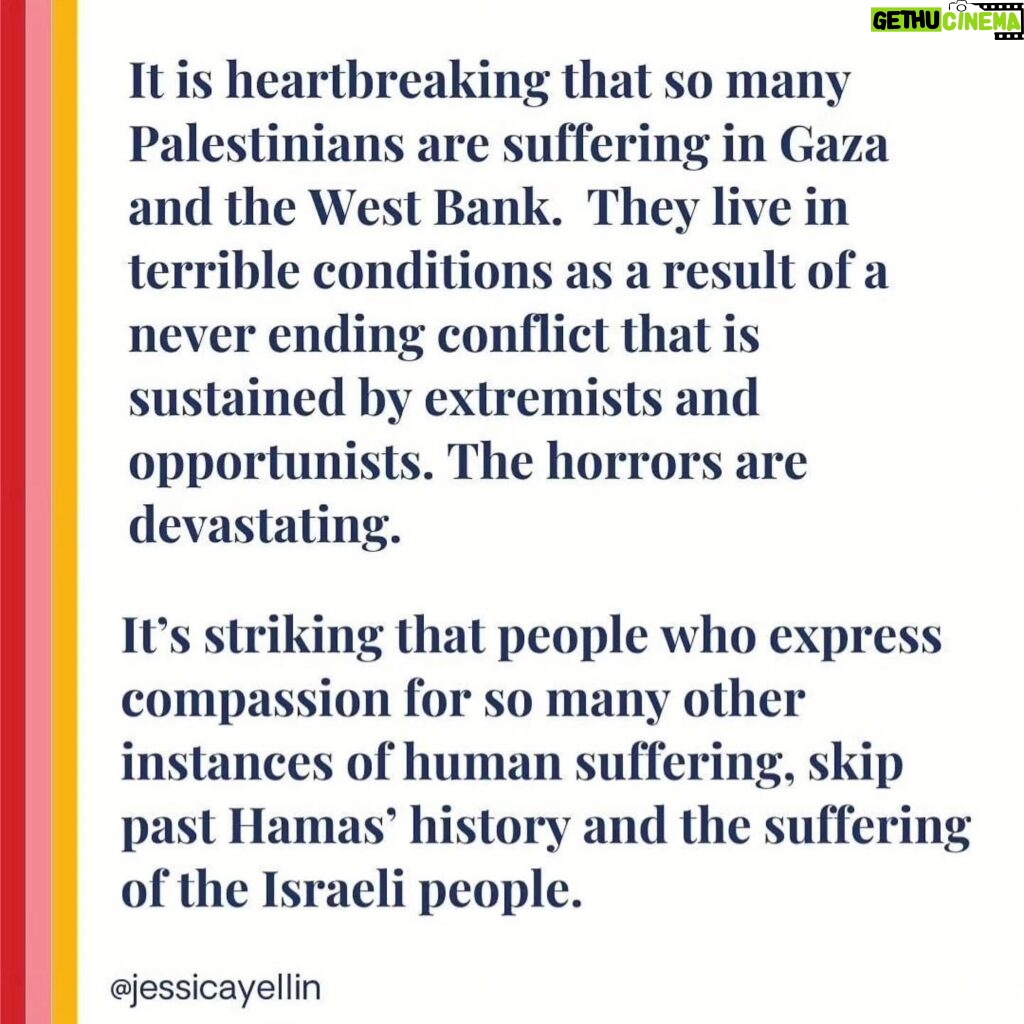 Daniela Ruah Instagram - I am sick to my stomach as I watch videos of kidnapped children being taunted, dead teenagers, terrified families being gunned down, desecrated bodies and disgusting celebrations over the death of human beings. Evil exists and it’s happening before our eyes. 👇🏼 #Repost @kennedycasting ・・・ Praying for peace at this horrific time. I stand with Israel and the innocent Israeli and Palestinian victims and their families who are suffering from these unthinkable attacks. As an American Jew, I am heartbroken, angry, and scared. I'm sharing some posts that speak to me as I try to grapple with these events and the many people on social media attempting to justify terrorists. There is no justification for the murder of innocent people. There is no justification for taking children as hostages. There is no justification for rape. There is no justification for desecrating the dead. There is no justification for celebrating these atrocities.