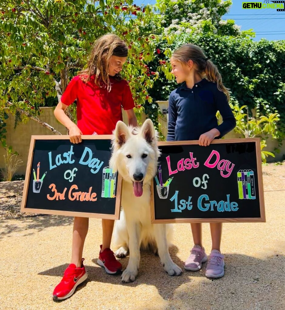 Daniela Ruah Instagram - And just like that… I have a 2nd grader and a 4th grader… All I have to say is: I’m proud of my son and daughter. I’m proud of how they navigated academics, sports, friends, mistakes and victories… We feel so lucky ♥️ And eternally grateful to their teachers and coaches for being amazing 🙏🏼 And now… Portugal let’s gooooo! . E é assim que de repente tenho uma miúda no 2° ano e um miúdo no 4°… Só tenho a dizer que tenho tanto orgulho neles, orgulho na forma como navegaram a parte académica, o desporto, os amigos, os enganos e as vitórias. Sentimos muita sorte ♥️ E estamos eternamente gratos pelos incríveis professores e treinadores 🙏🏼 E agora… PORTUGAL bora lááá! . #summer #vacation #lastdayofschool #river #sierra #kids #school #growing #Ice #SwissShepherd #family #proudmama #besties #siblings