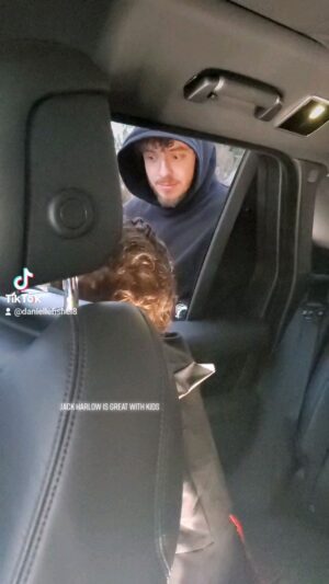 Danielle Fishel Instagram - This was the young boy in the backseat of the @jackharlow #chtkmy trailer release video. We had been in the car for a couple of hours and he was getting tired and hot so Jack came out to say hi and check on him. So happy I captured this sweet moment on camera. 💜 #bts