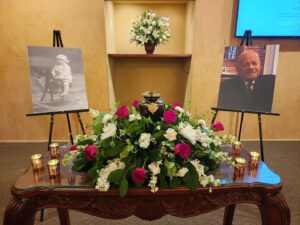 Danielle Fishel Instagram - My family said our final goodbyes to our most beloved Papa Joe yesterday. He was 99 (and a half!) years old and went peacefully in his sleep on the morning of March 4th. Hard to ask for much more than that. 

I shared a story at the service yesterday that I wanted to share with all of you. My 3.5 year old son Adler had a wonderful relationship with Papa (and my youngest son gets his middle name, Joseph, from him) and would often pretend to be Papa when we make believe play. In those times, Adler would hunch over and ask for help walking and call for his cane. "Help me, I'm Papa" he would say as he bent over and held one of our hands in one of his and the other hand pretended to use a cane while walking across the room. He played Papa this way dozens of times over the years but the day after Papa died, that changed for the first time. We hadn't told Adler that Papa had passed or explained anything about death to him and on Sunday night, March 5th we were putting Adler to bed when he said "Daddy, put my fireman's hat on. You be a fireman and I'm Papa. Save me from a fire." Jensen went to get Adler fireman's hat and I said "okay, Papa! Do you have your cane?" And Adler looked down at his arms and his body and in his sweet little voice said "No, Mommy. My boo boos are all better now! I don't need my cane. I can walk!" Jensen and I shot each other a look and I repeated, "Are you sure you don't have your cane?" Adler said, "nope. All better now." 

We miss you Papa but I'm happy you're all better now. Thank you for the message and please keep them coming. ❤️