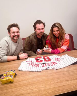 Danielle Fishel Instagram - THIS COULD BE YOURS 🌎🎁 We’re giving away the 1 of 1 “Boy Meets World” Phillies jersey signed by @daniellefishel (Topanga Lawrence), @rider_strong (Shawn Hunter), and Will Friedle (Eric Matthews). 

To enter:

1. Follow @Topps
2. Like this post and comment #ToppsMeetsWorld
3. Tag a friend

Full rules at Link in Bio 🔗