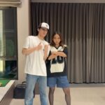 Danupha Khanatheerakul Instagram - WOWoW ╰( ^o^)╮╰( ^3^)╮with @punisalwayshappy 💚 #WOWoWDanceChallenge ✨🫶🏽 #MILLI #PUN