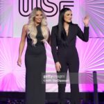 Daria Berenato Instagram - Celebrating Women at the Annual Salute to Women in Sports w living legend herself @trishstratuscom Swipe to see me steal something legendary from Trish 😅😳