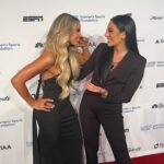 Daria Berenato Instagram - Celebrating Women at the Annual Salute to Women in Sports w living legend herself @trishstratuscom Swipe to see me steal something legendary from Trish 😅😳