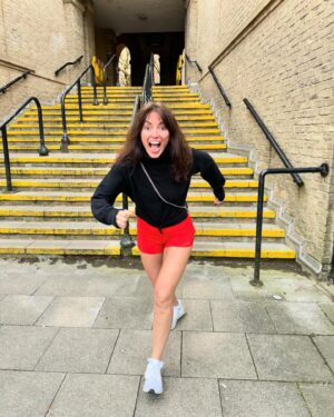 Davina McCall Instagram - This pretty much sums up how I feel after a spin class. Basically …. I feel like I could do it all over again. Cardio just fills me with endorphins and dopamine and I’m ready to crack on with my  day. Holly, thanks for being my Jim bunny again.