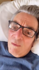 Davina McCall Instagram - It’s Dads birthday today . This was two days before he died . He really couldn’t talk towards the end and had been distant … uncommunicative. But he looked great this day x I FaceTimed mum and my sis so they could see how well he looked and then filmed him for a bit … and this happened … it was the greatest gift . I found it very strange grieving Dad . It’s like I had been slowly grieving every day since his diagnosis … he was such a huge character. I miss telling him things . I miss wanting to make him proud . But I feel very lucky I had a good Dad . I know it’s not a given . Hugs to all his friends and people who loved him x especially @gabbamccall and @millyhall X love you both ❤️