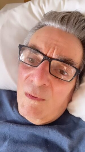 Davina McCall Instagram - It’s Dads birthday today . This was two days before he died . He really couldn’t talk towards the end and had been distant … uncommunicative.  But he looked great this day x I FaceTimed mum and my sis so they could see how well he looked and then filmed him for a bit …  and this happened … it was the greatest gift . I found it very strange grieving Dad . It’s like I had been slowly grieving every day since his diagnosis … he was such a huge character. I miss telling him things . I miss wanting to make him proud . But I feel very lucky I had a good Dad . I know it’s not a given . Hugs to all his friends and people who loved him x especially @gabbamccall and @millyhall X love you both ❤️