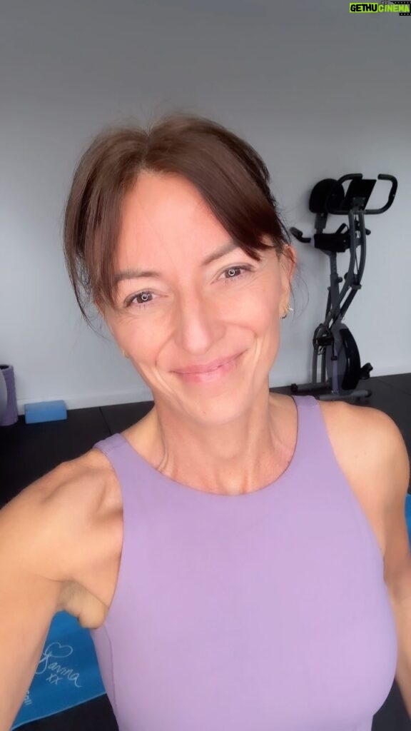 Davina McCall Instagram - Had this mad cough for a month and this was the first workout I’ve done in ages … it felt so good … you know all those posts u see about kids that pick themselves up and try and try again … I felt inspired today to not give up ..and it worked !!! Made me laugh tho … all I had to do was roll back up again 😂😂😂😂😂😂😂 @concretejungleyoga loved our chat after.. you are wise . Thank you 🙏🏻 I should prob add to this that I was doing an OYG @concretejungleyoga workout … not just rolling around on the floor for fun 😂😂😂😂 🩷🩷🩷🩷🩷🩷🩷🩷🩷🩷🩷🩷🩷🩷🩷