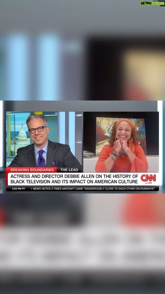 Debbie Allen Instagram - Love you, Jake! Thanks for the wonderful exchange, @CNN! Watch CNN Original Series, See It Loud: The History of Black Television premiering this Sunday, July 9 at 9pm ET/PT.