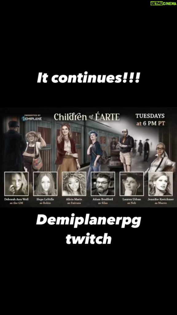 Deborah Ann Woll Instagram - New episode tonight! @demiplanerpg @aliciamariebody @laurenoboe @hopelavelle @dreamwisp @badeyeadam