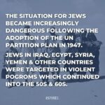 Debra Messing Instagram - Repost from @stateofisrael • 850,000. That’s the number of Jewish refugees from Arab countries & Iran who were forced to flee the countries they called home for hundreds (& even thousands of years). They left behind homes, businesses, synagogues & belongings. For over 2,500 years, Jews continuously lived in North Africa, the Middle East & Gulf region. In the 1930s, Jews began to experience large waves of discrimination. The situation for Jews became increasingly dangerous following the adoption of the UN Partition Plan in 1947. Jews in Iraq, Egypt, Syria, Yemen & other countries were targeted in violent pogroms which continued into the 50s & 60s. Today (November 30) we mark the annual day to remember the 850,000 Jews expelled from Arab Lands & Iran and promise to never stop sharing their stories. #jewishrefugeesday #middleeast #ethniclycleansed #mizrahi