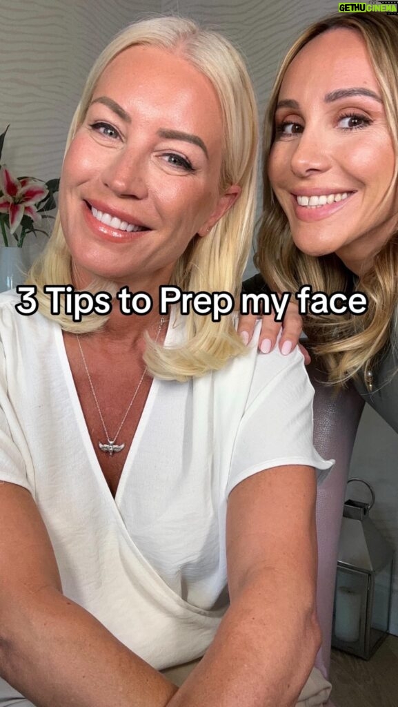 Denise Van Outen Instagram - 3 Tips to prep my face to have the perfect base for make up. @lyndseyharr1son and I are sharing these with you. ✨Ad Tip 1 - Lash care, how to remove my @meamorauk lashes carefully. Then prepare my lashes by using the nourishing removal Gel, containing hyaluronic acid - a super-hydrator which keeps lashes in tip top condition and ready for reapplication. Tip 2 - Cleanse, remove any product from the face and give your self a glow with @emmahardieskincare Plump & Glow mist. Tip 3 - Facial massage and moisturise, here I’m using a Gua Sha stone to improve circulation in the face and relive any puffiness under the eyes. Moisturising with @charlottetilbury magic cream for a super hydrated base. Now we are good to go! #meamora #lash #lashes #lashremoval #skinprep