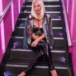 Denise Van Outen Instagram - Video shoot🎥 ‘DISCOLISCIOUS’ dance track filmed @maggies_club London with @sweeneyldn 🔥. Styling @thomothestylist 💥wearing @monikabereza @honeybirdette Glam 💥 @livdaveymakeup using @iconic.london @ciatelondon director💥 @leecheney_ 🫶🏼. Video coming soon, single release next month (my collaboration with @angelleemusic 💜) 🚀 images @brett_d_cove 📸 ( God loves a trier…. I love a harness😜)