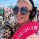 Denise Van Outen Instagram - @discoliscious BRIGHTON @brightoni360official with @jamsaxx 🎷@showellientertainment roller dancers 🛼🪩What a weekend! Thank you to those who came and partied with us. 🌈🥂 my playsuit is by @woowooboutique 🫶🏼 fan available At DISCOLISCIOUS.com