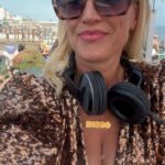Denise Van Outen Instagram - @discoliscious BRIGHTON @brightoni360official with @jamsaxx 🎷@showellientertainment roller dancers 🛼🪩What a weekend! Thank you to those who came and partied with us. 🌈🥂 my playsuit is by @woowooboutique 🫶🏼 fan available At DISCOLISCIOUS.com